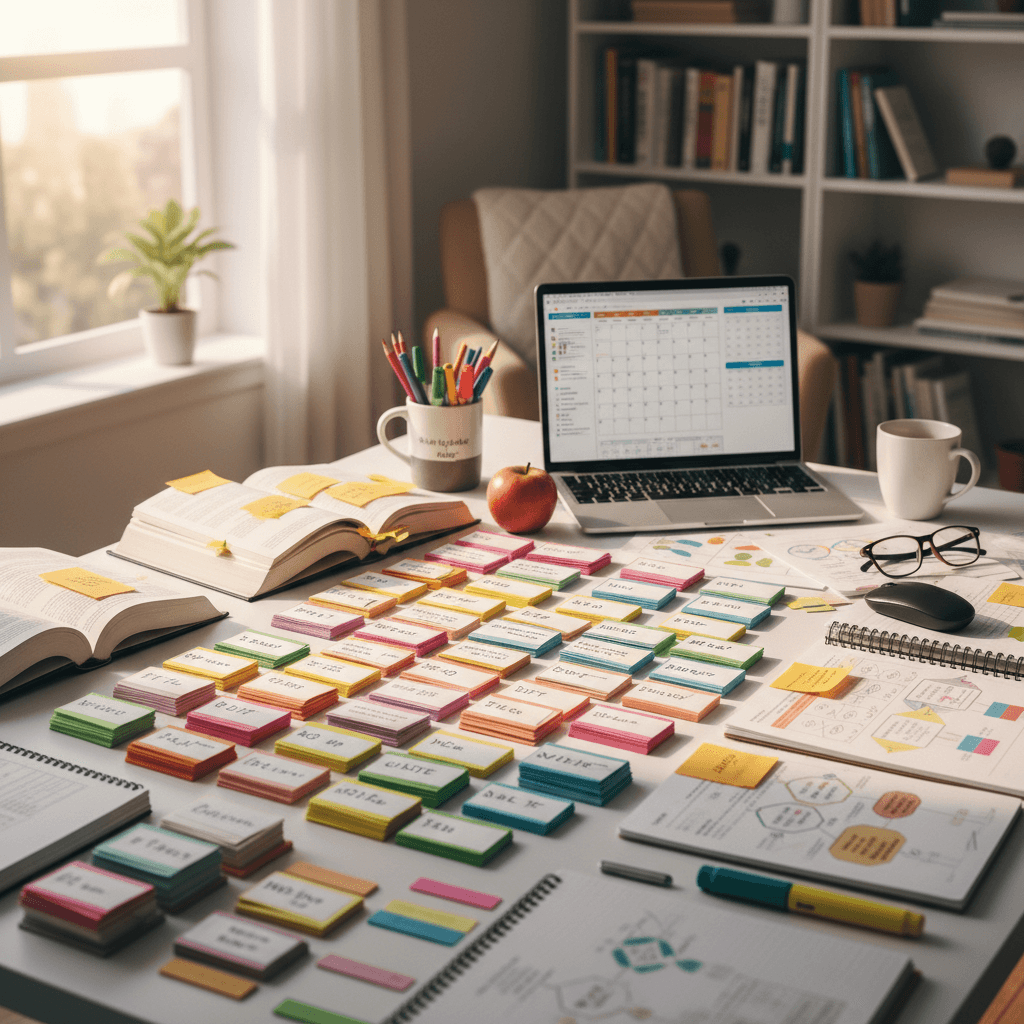 AI-generated professional image for How to Create Effective Flashcards for Academic Success