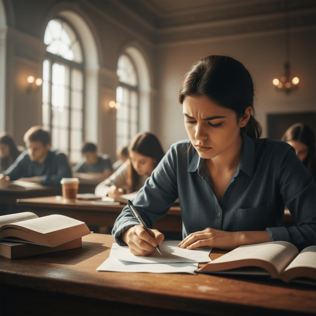 AI-generated professional image for Self-testing techniques for exam preparation