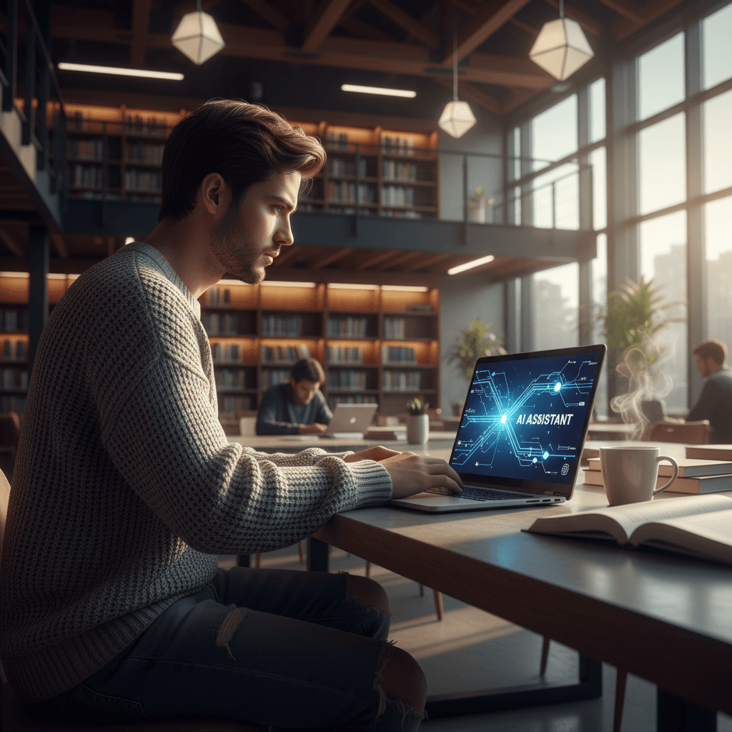 AI-generated professional image for Using AI Tools to Enhance Study Efficiency