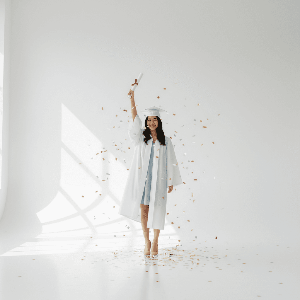 AI-generated professional image for Working parent balances family and graduate school