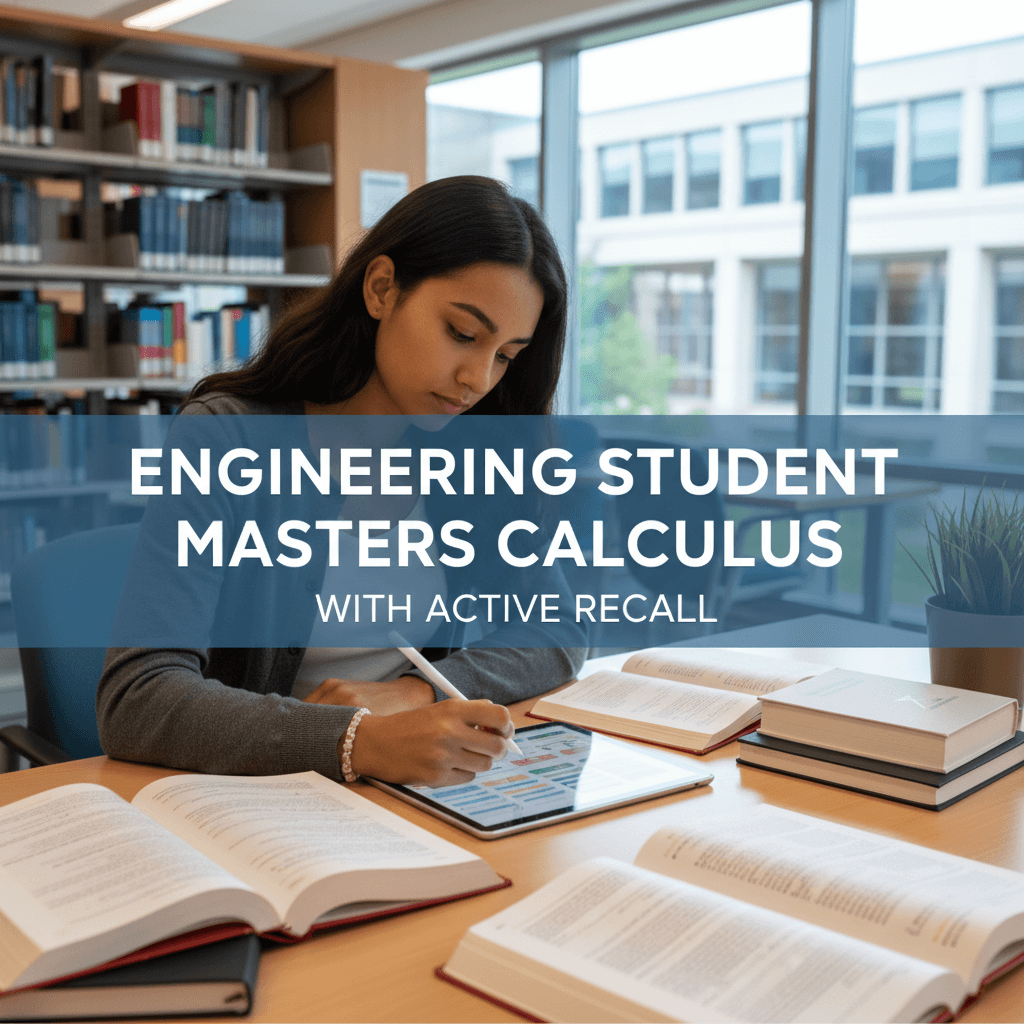 AI-generated professional image for Engineering student masters calculus with active recall