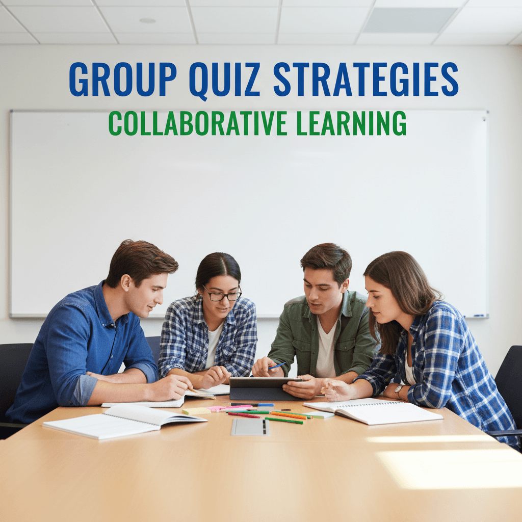 AI-generated professional image for Group quiz strategies for collaborative learning