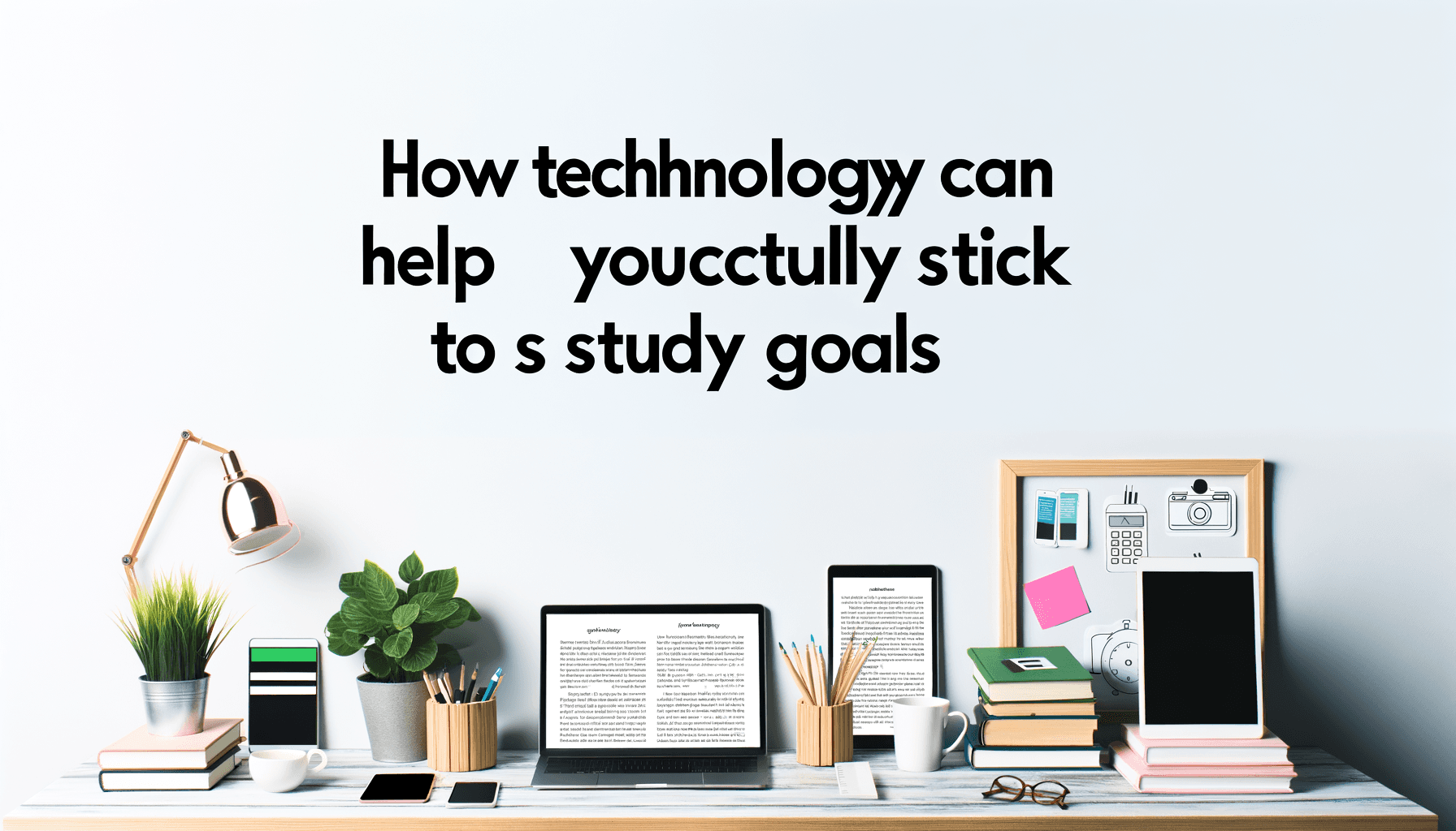AI-generated professional image for How Technology Can Help You Actually Stick to Your Study Goals