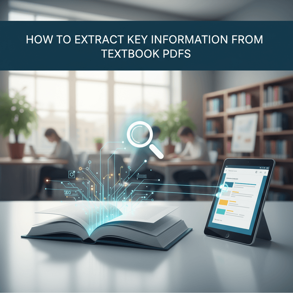 AI-generated professional image for How to extract key information from textbook PDFs