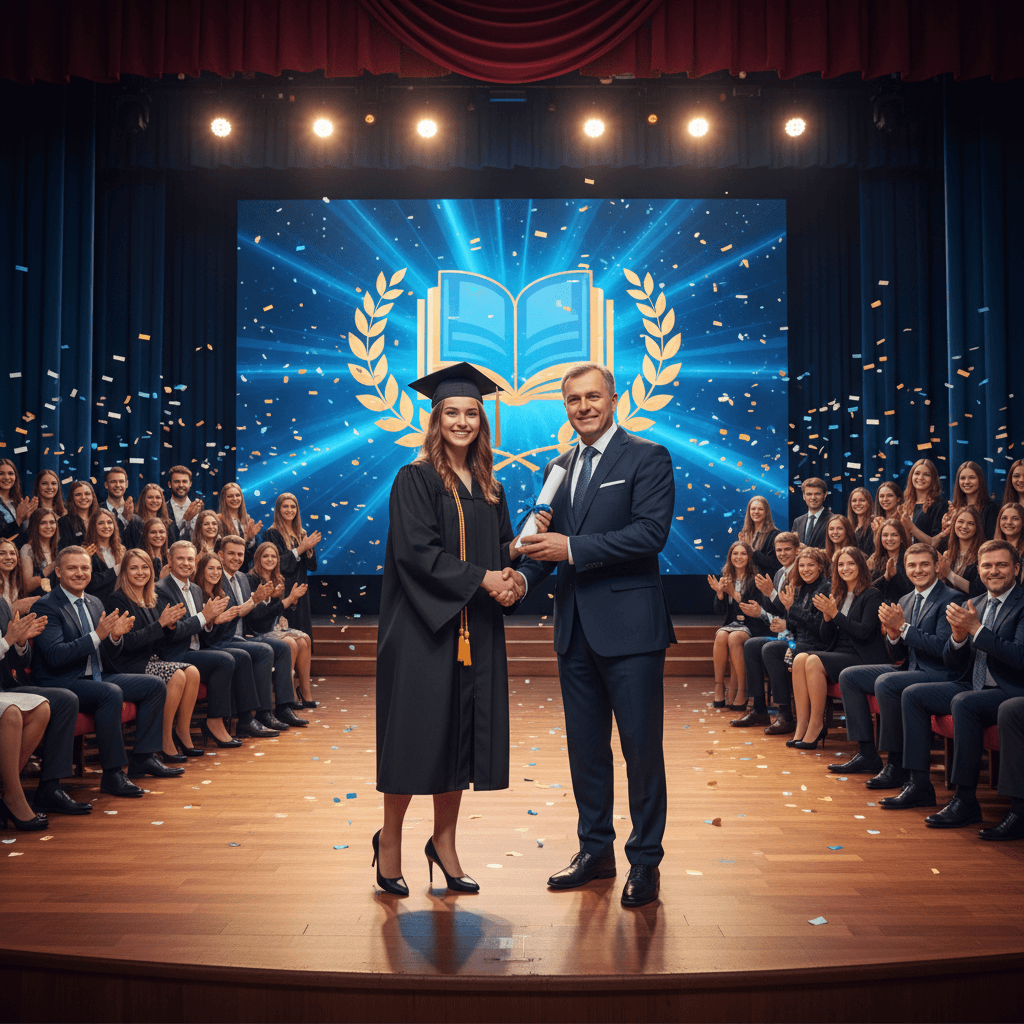 Professional photography illustrating Law student passes bar exam using smart quizzing