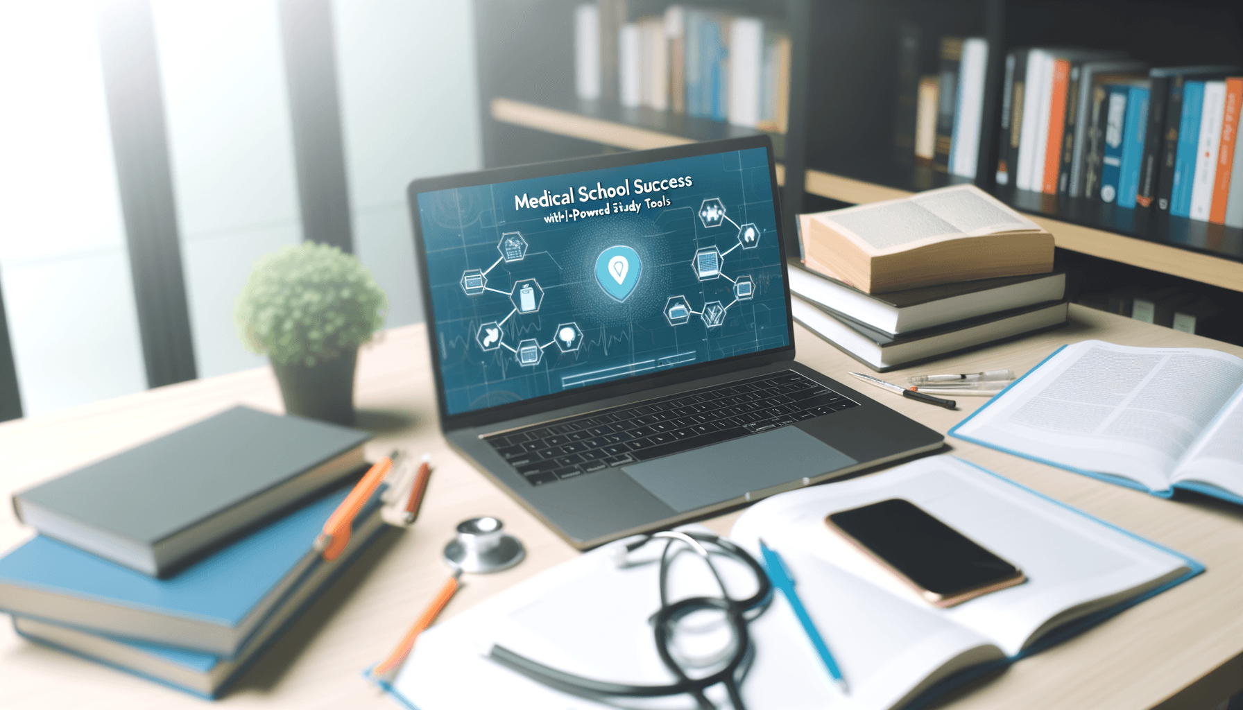 AI-generated professional image for Medical school success with AI-powered study tools