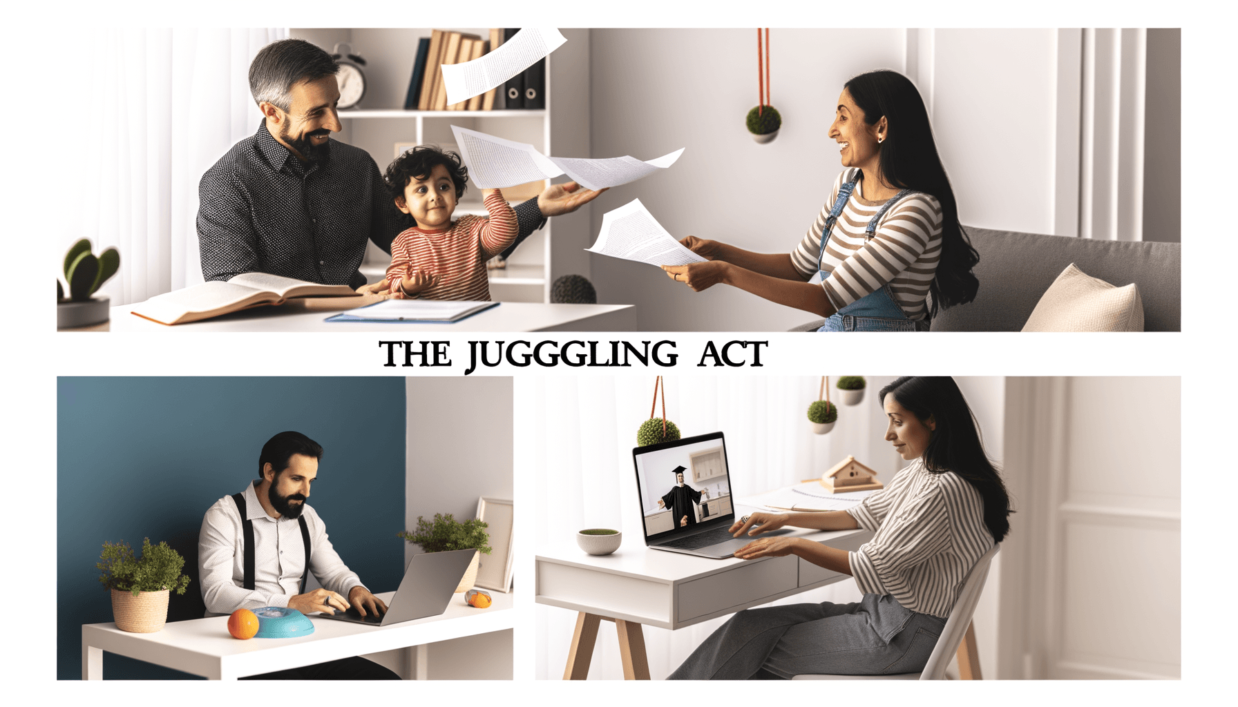 AI-generated professional image for The Juggling Act: How Working Parents Balance Family and Graduate School