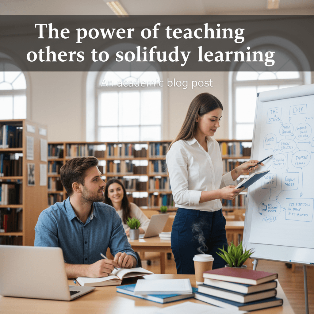 AI-generated professional image for The power of teaching others to solidify learning