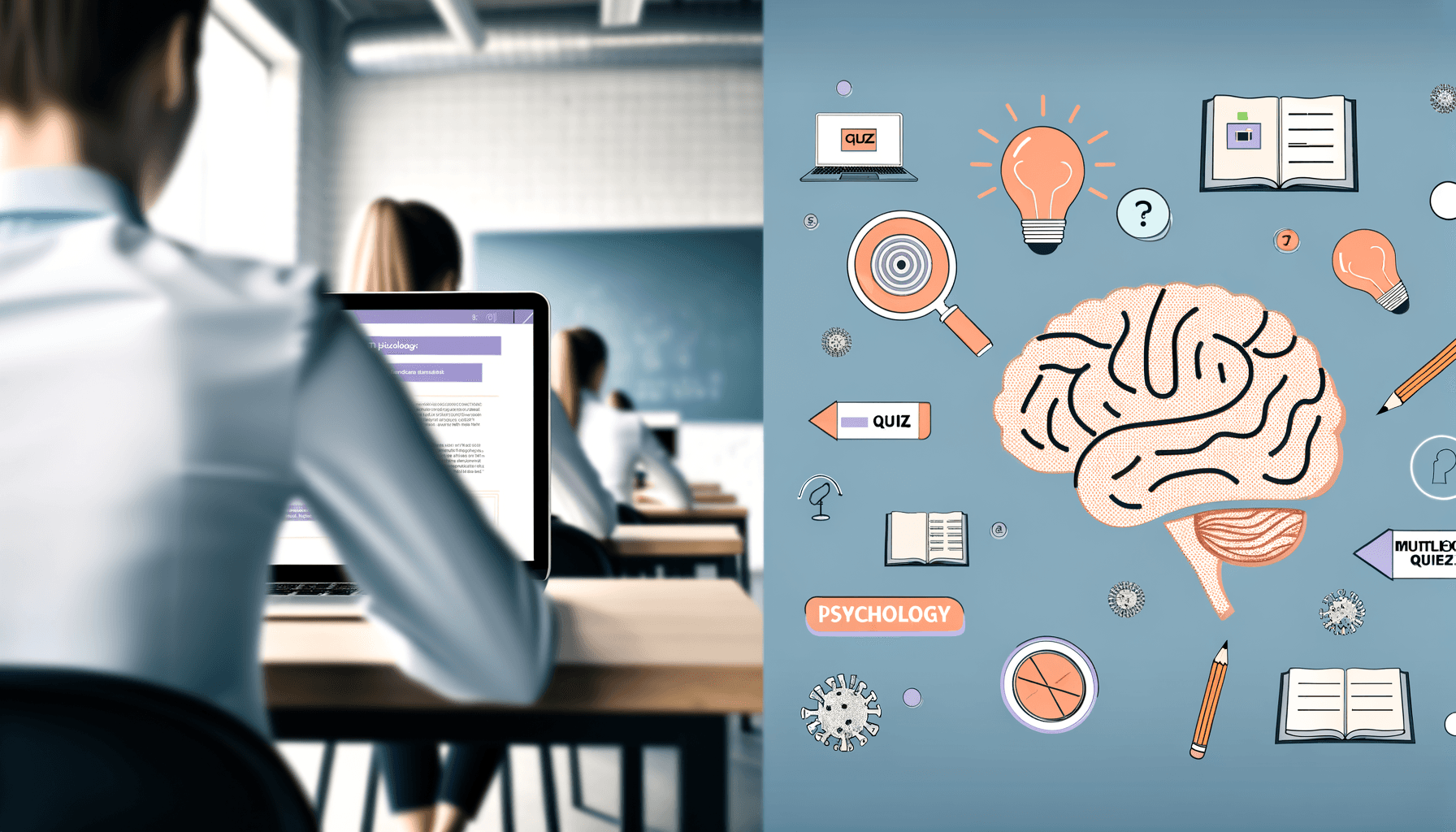 AI-generated professional image for The psychology behind effective quiz design