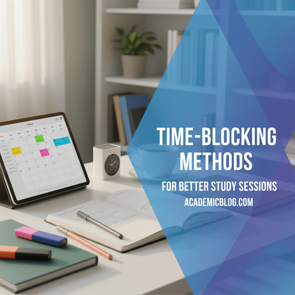 AI-generated professional image for Time-blocking methods for better study sessions